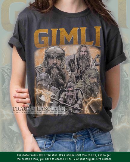 Discover LIMITED GIMLI Tshirt Crewneck Vintage 90s Grapic Tee Unisex GIMLI Shirt