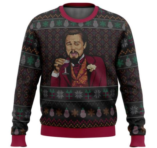 Discover Laughing Leo Dicaprio Meme Ugly Christmas Sweater