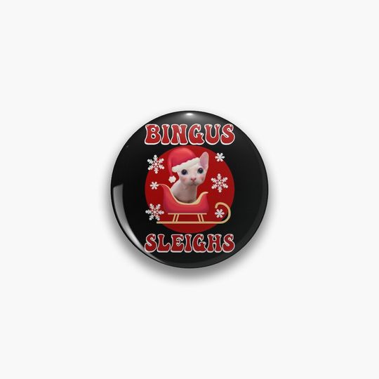 Discover Bingus Christmas Cat Meme Pin