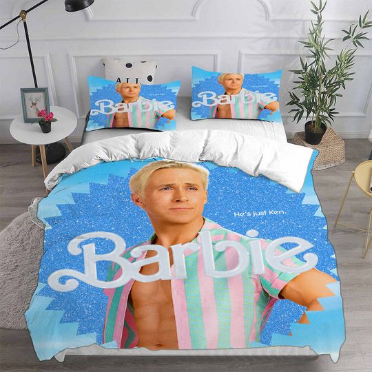 Discover Ken Barbie Bedding Pink Reversible Cover; Pillow Duvet cover Bed set