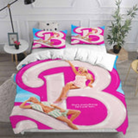 Discover Barbie Bedding Pink Reversible Cover; Pillow Duvet cover Bed set