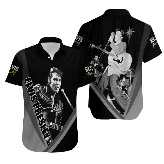 Discover  Elvis Presley King Of Rock And Roll Hawaiian Shirt