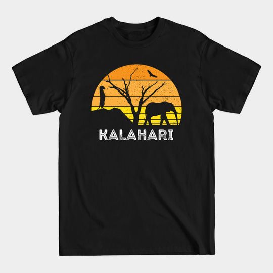 Discover Kalahari Desert Elephant Meerkat Sunset Safari Africa - Meerkat Lover - T-Shirt