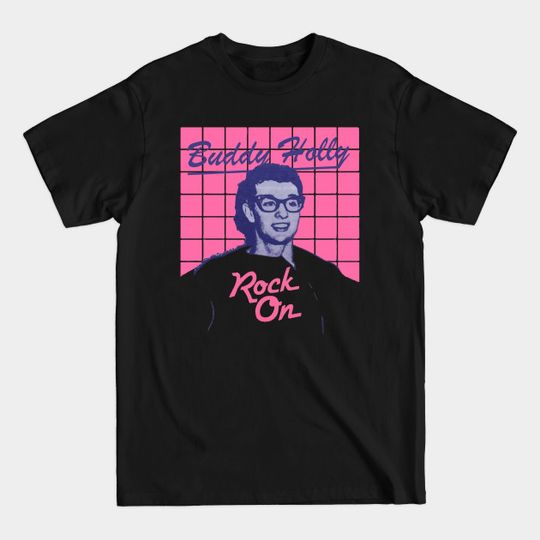 Discover Buddy Holly Rock On FanArt Tribute Design - Buddy Holly - T-Shirt