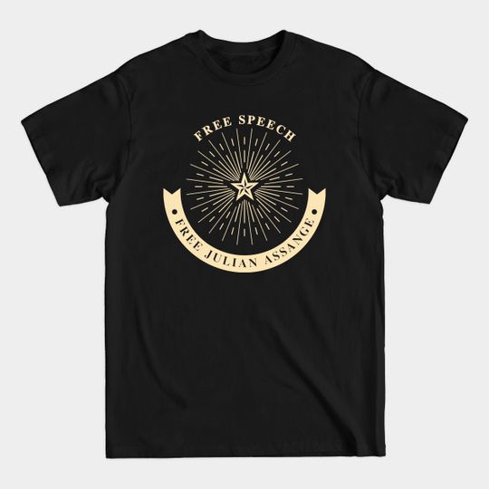 Discover Free Speech Free Julian Assange - Julian Assange - T-Shirt