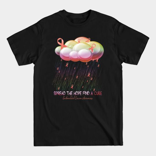 Discover ENDOMETRIAL CANCER AWARENESS Peach Ribbon Spread the hope - Support Endometrial Cancer Survivor 5a - T-Shirt