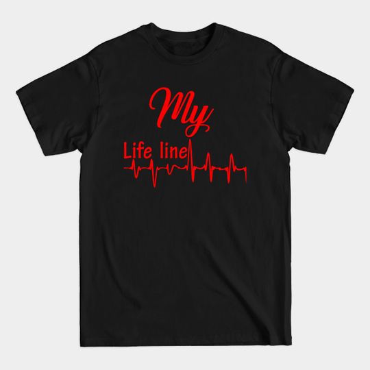 Discover valentine couple clothing life line red style - Couple Clothing - T-Shirt