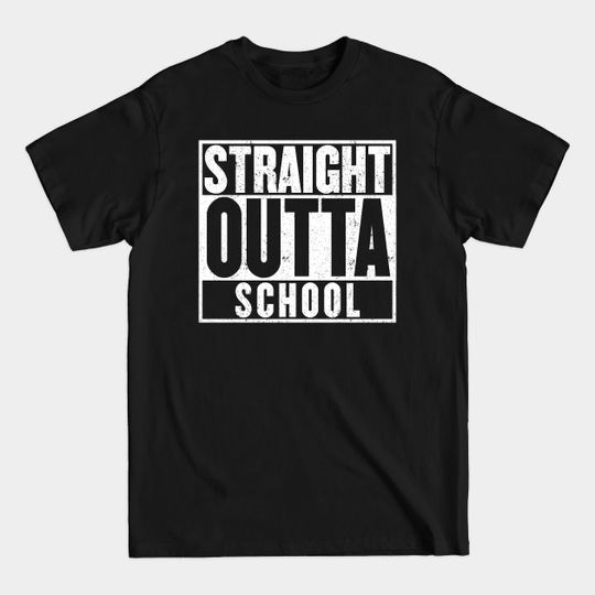 Discover Straight Outta School T-Shirt - Pubg Chicken Dinner - T-Shirt