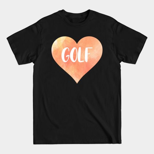 Discover Golf love heart. Perfect present for mother dad friend him or her - Golf - T-Shirt