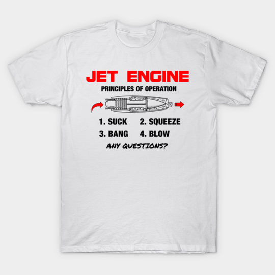 Discover Jet Engine Principles of Operation - Jet Engines Funny Saying Quote - T-Shirt