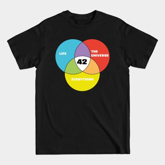 Discover 42 - Life the Universe and Everything - Hitchhikers Guide To The Galaxy - T-Shirt