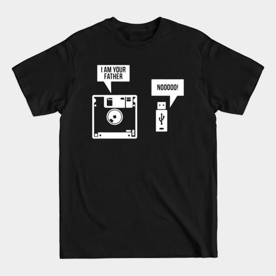 Discover Floppy Disk Says I Am Your Father - Funny Gift T-Shirt