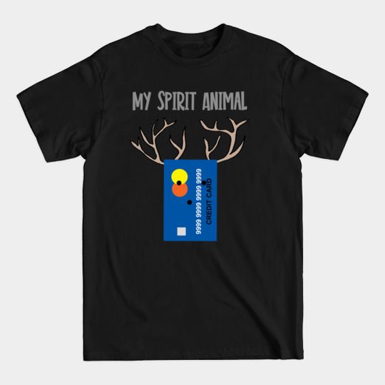 Discover Funny Shopper Credit Card Spirit Animal - Shopping - T-Shirt
