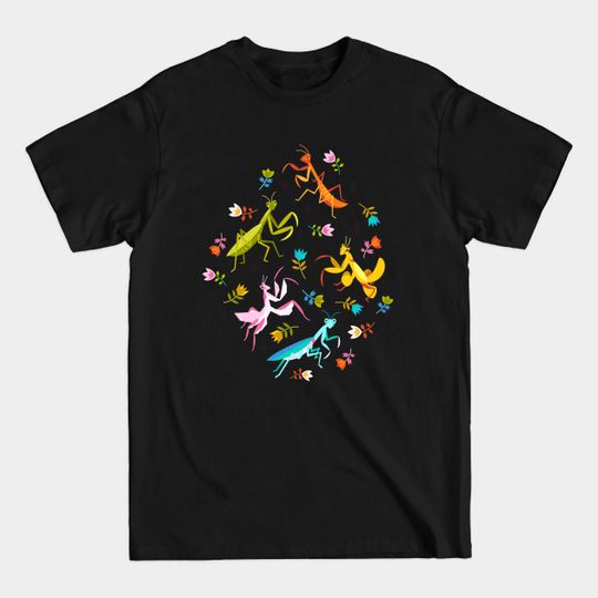 Discover An Unordinary Array of Praying Mantises - Kelly Green - Praying Mantis - T-Shirt