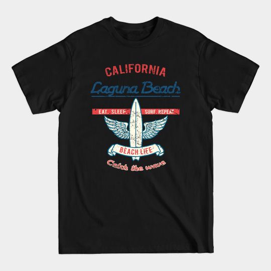 Discover California Laguna Beach surfboard - California Laguna Beach Surfboard - T-Shirt