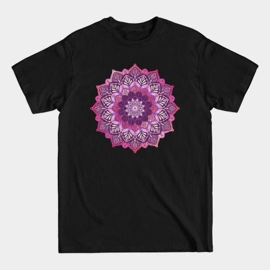 Discover Boho Mandala in Deep Purple and Pink - Mandala - T-Shirt
