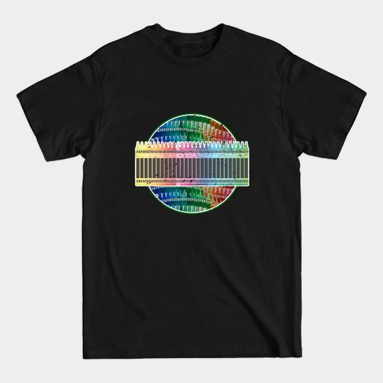 Discover The Multi Color Crayon Circle Design - Crayons - T-Shirt