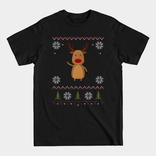 Discover Reindeer Ugly Sweater Christmas - Reindeer Xmas - T-Shirt