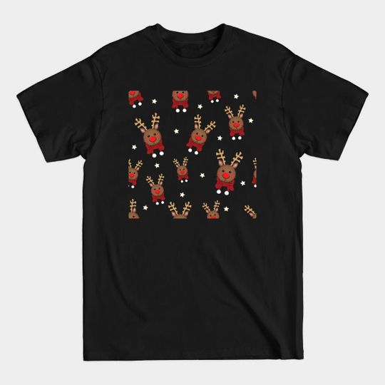 Discover Deer With Red Scarf - Deer - T-Shirt