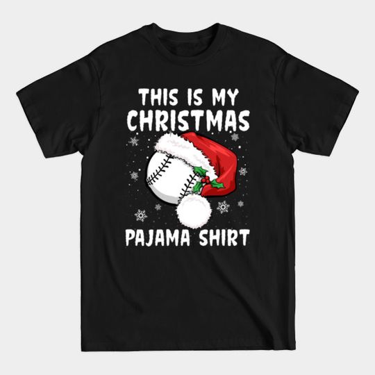 Discover Baseball Santa Christmas Pajama T-Shirt