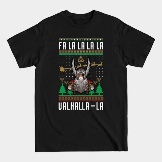 Discover Valhalla Viking Nordic Ugly Christmas Gift T-Shirt