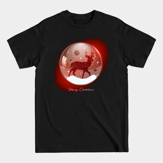 Discover Vector Deer Christmas Snow Globe - Deer - T-Shirt