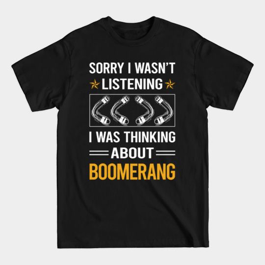 Discover Funny Listening Boomerang - Boomerang - T-Shirt