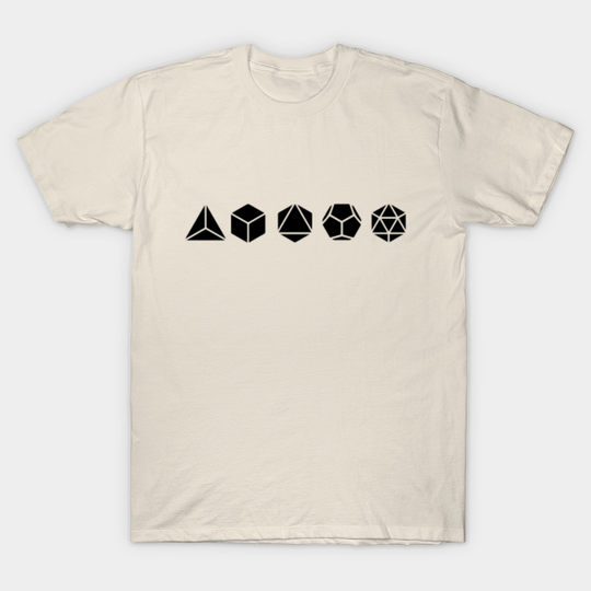 Discover Platonic Solids, Building Blocks Of Life, Mathematics, Geometry - Platonic Solids - T-Shirt