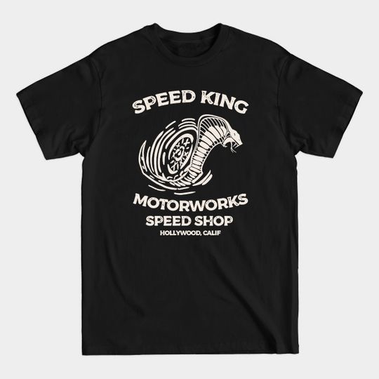 Discover Speed King Motorcycle Shop - Vintage Design T-Shirt