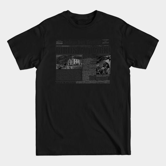 Discover The Birds Newspaper - Alfred Hitchcock - T-Shirt