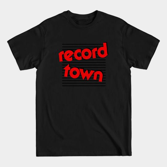 Discover Record Town 1980s Mall T-Shirt - Nostalgic Design