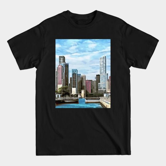 Discover Chicago Harbor Lock Graphic T-Shirt