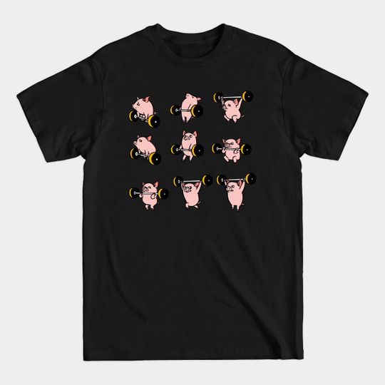 Discover Olympic Lifting Pig - Pig - T-Shirt