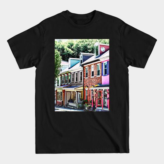Discover Jim Thorpe PA - Colorful Street - Jim Thorpe Pa - T-Shirt