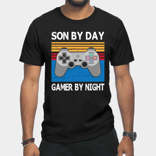 Discover Son Gamer by Day Dad by Night T-Shirt