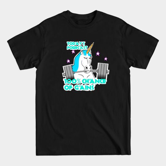 Discover Barbell Unicorn Fitness gains - Weightlifting - T-Shirt