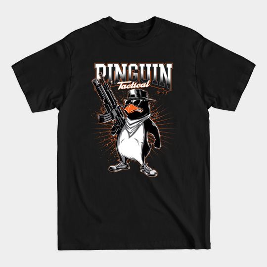 Discover Fun Streetwear Design - Pinguin Tactical - Streetwear - T-Shirt