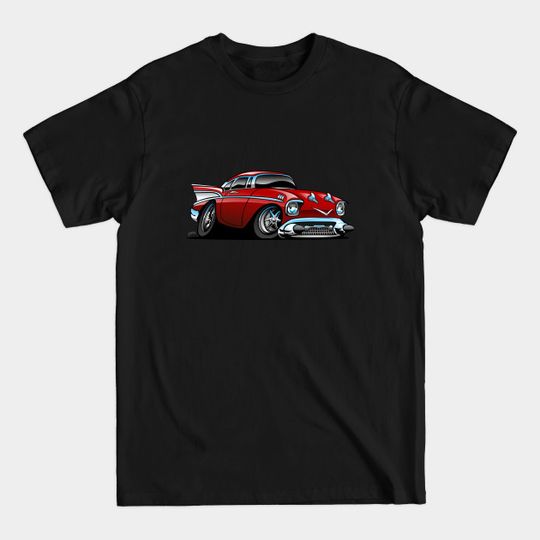 Discover Classic American 57 Hot Rod Cartoon - Classic Car - T-Shirt