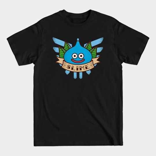 Discover Slime Quest Traditional Tattoo - Dragon Quest Slime - T-Shirt