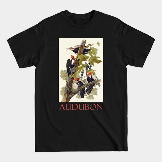Discover Pileated Woodpecker by John James Audubon - Birds - T-Shirt