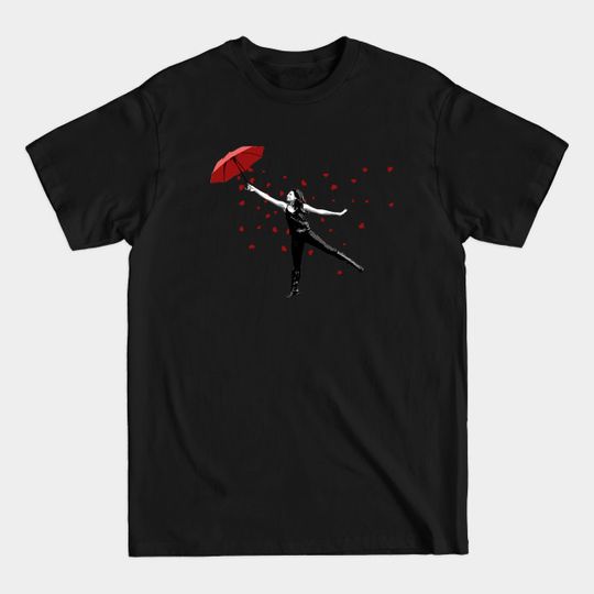 Discover Banksy Style umbrella girl - Banksy Umbrella - T-Shirt