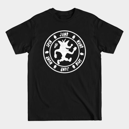 Discover Spin, Jump, Wump, White - Crash Bandicoot - T-Shirt