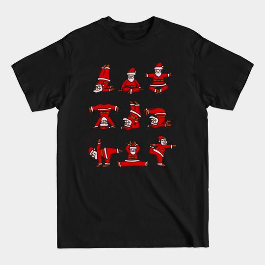 Discover Santa Claus in Yoga Poses - Santa Claus Yoga - T-Shirt