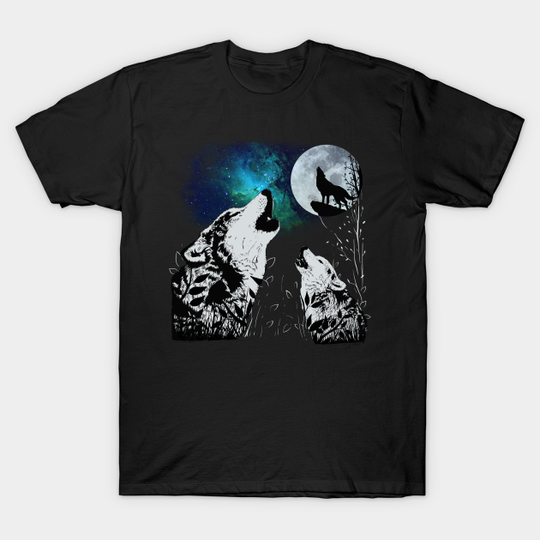 Discover 3 wolf in a moon - 3 Wolf Moon - T-Shirt