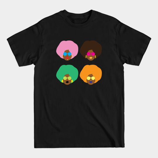 Discover Black Women Flat Illustration - Black Women - T-Shirt