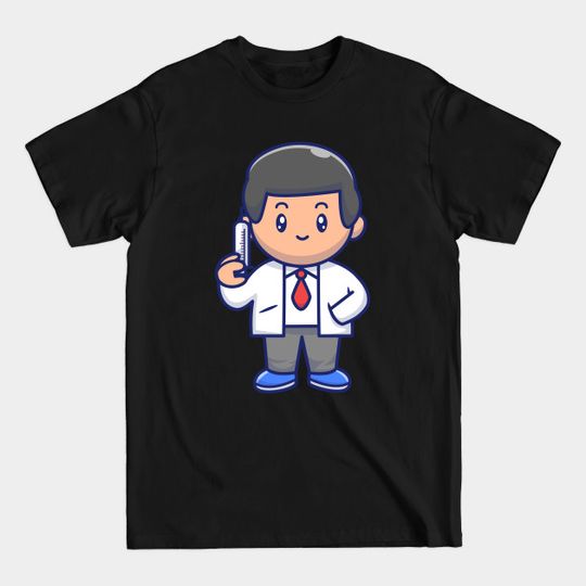 Discover Cute Doctor Holding Injection Cartoon - Doctor - T-Shirt