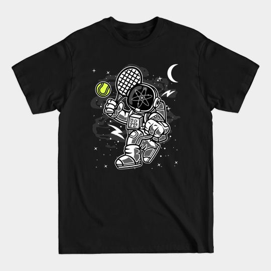Discover Astronaut Tennis Cosmos ATOM Coin To The Moon Crypto Token Cryptocurrency Blockchain Wallet Birthday Gift For Men Women Kids - Cosmos - T-Shirt