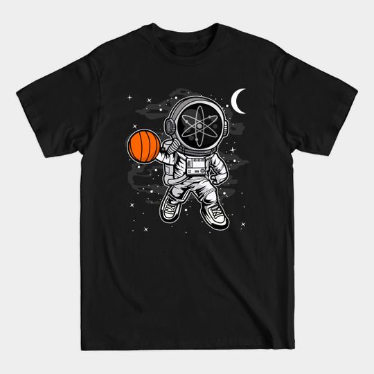 Discover Astronaut Basketball Cosmos ATOM Coin To The Moon Crypto Token Cryptocurrency Blockchain Wallet Birthday Gift For Men Women Kids - Cosmos - T-Shirt