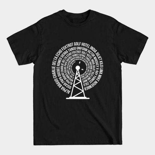 Discover Alpha Bravo Military Phonetic Signal Tower - Phonetic - T-Shirt