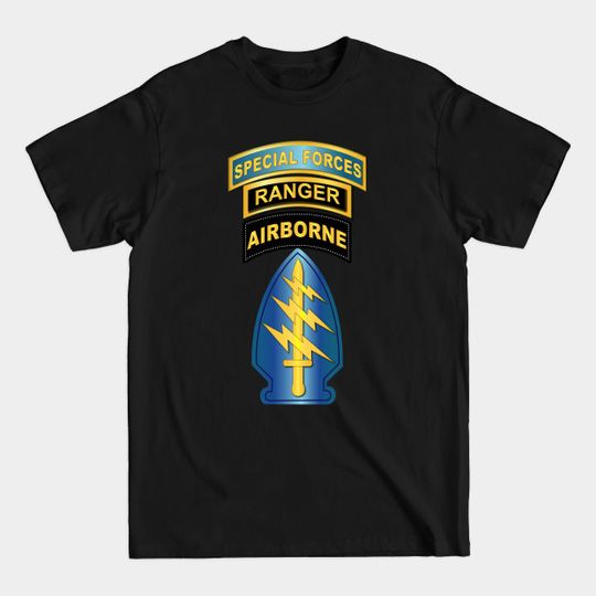 Discover Airborne Special Forces Ranger Tab T-Shirt